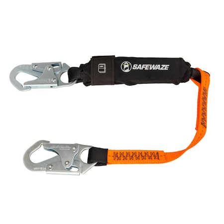 Safewaze V-Line 3' Energy Absorbing Lanyard: Snap Hooks FS88560-E3